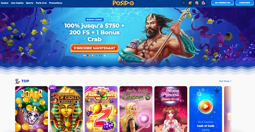 Bénéficiez d’un cashback de 25 % chez Posido Casino Cashback en direct de 25 % jusqu’à 200 € chez Posido Casino